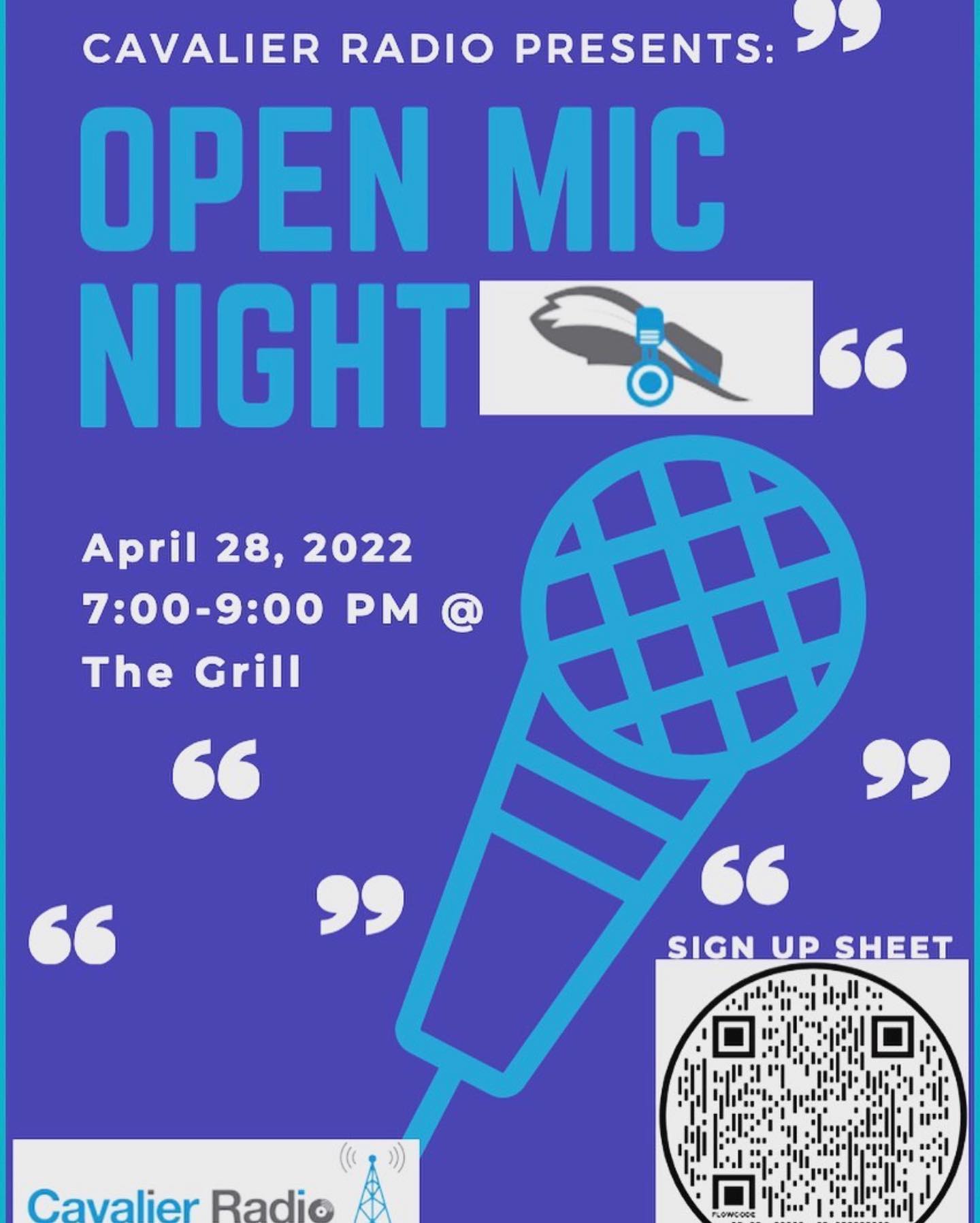 Wanna see some of your friends sing, rap or even do standup? Join @cavalierradio for their open mic night tonight @7pm in The grill. To learn more about it check out Mark Finley's story!
Link in bio